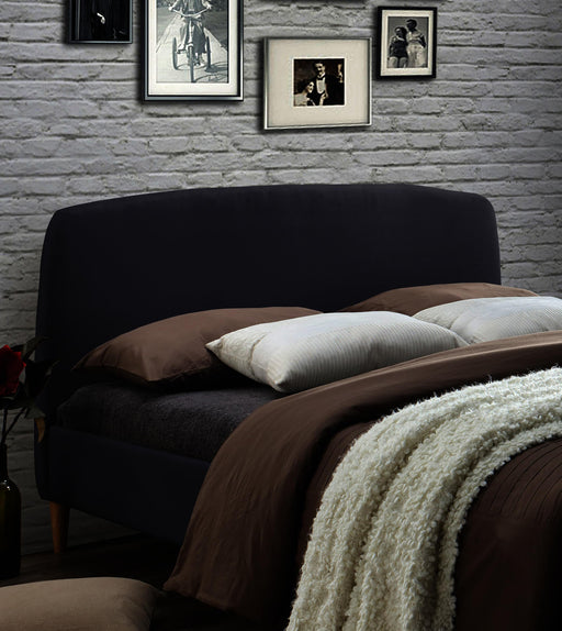 Geneva Dark Grey Fabric Bed - Luminex FurnitureBedGEN46DGREY