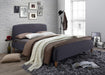 Geneva Dark Grey Fabric Bed - Luminex FurnitureBedGEN46DGREY