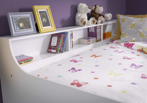 Glenwood Day Bed with Shelving – Pure White - Luminex FurnitureDay BedsGRA001