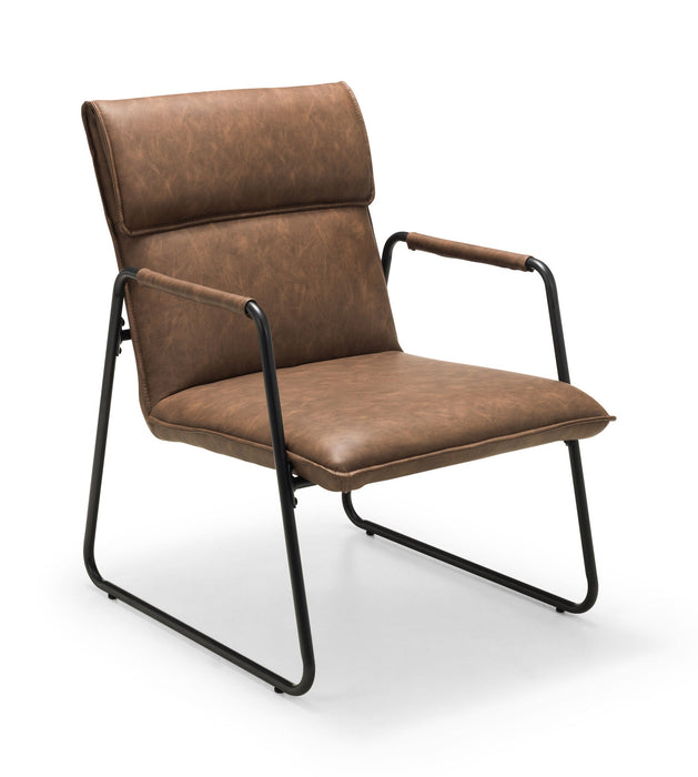 Graham Chair – Brown Faux Leather - Luminex FurnitureOccasional ChairsGRA401