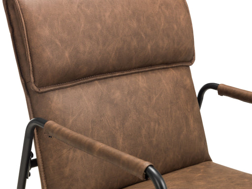 Graham Chair – Brown Faux Leather - Luminex FurnitureOccasional ChairsGRA401
