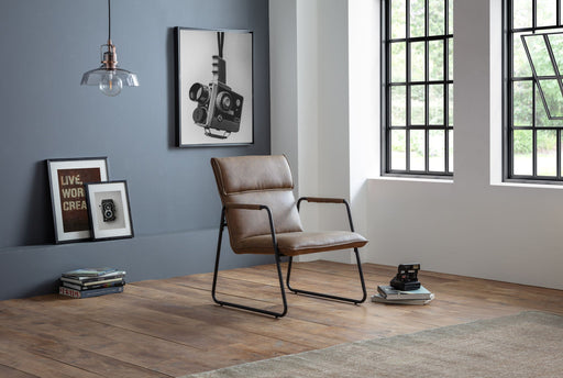 Graham Chair – Brown Faux Leather - Luminex FurnitureOccasional ChairsGRA401