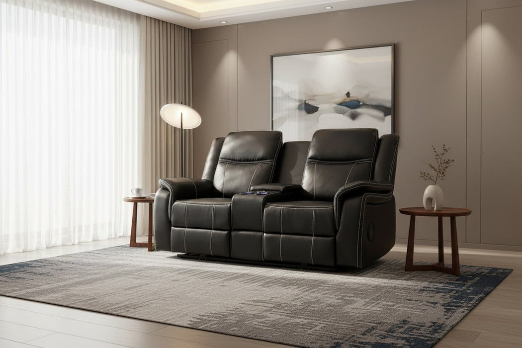 Grosvenor Black 2 Seater Tech Electric Recliner Sofa - Luminex FurnitureSofasgts_black_2_str