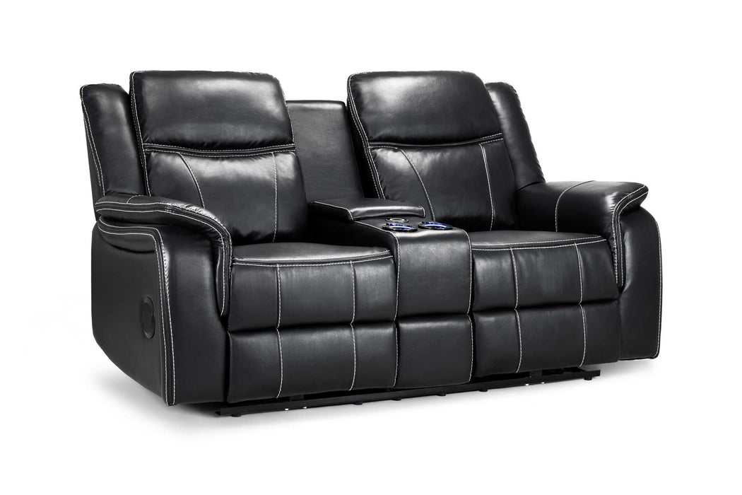 Grosvenor Black 2 Seater Tech Recliner Sofa – Electric - Luminex FurnitureSofasgts_black_2_str