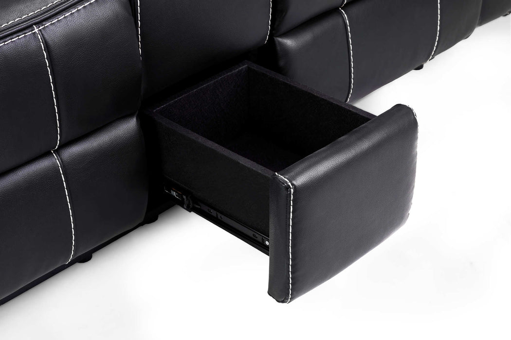 Grosvenor Black 3+2 Tech Recliner Sofa Set – Electric - Luminex FurnitureSofasgts_black_3+2