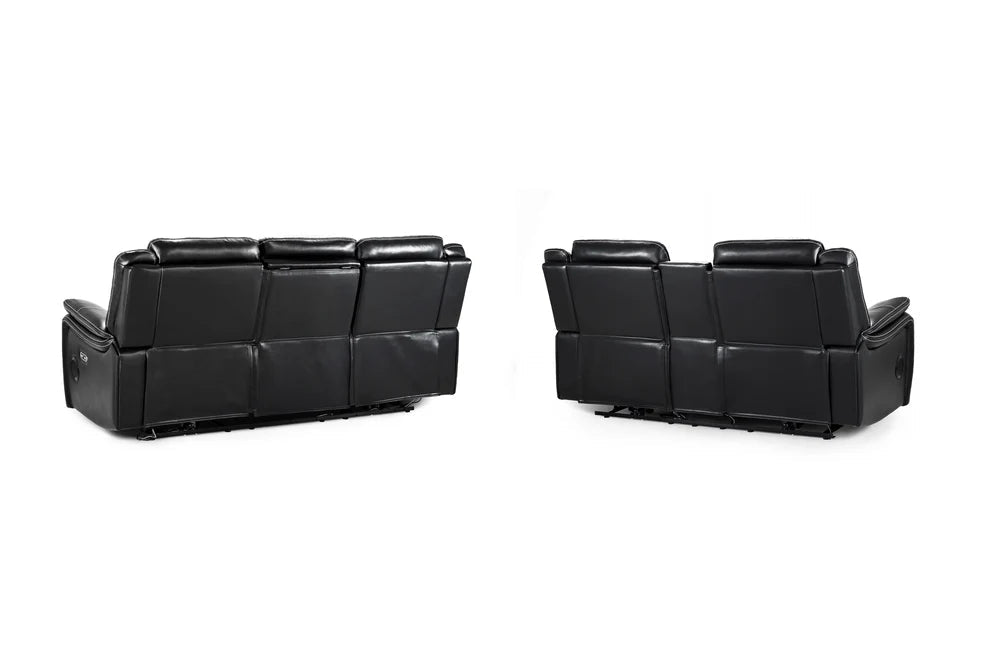 Grosvenor Black 3+2 Tech Recliner Sofa Set – Electric - Luminex FurnitureSofasgts_black_3+2