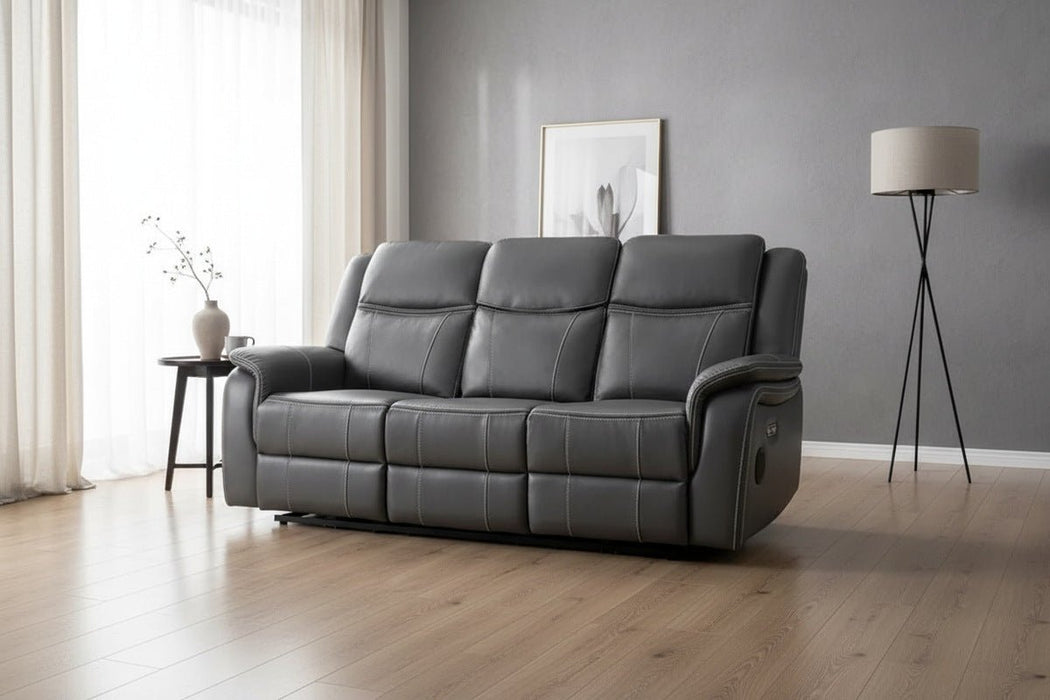 Grosvenor Grey 3 Seater Tech Electric Recliner Sofa - Luminex FurnitureSofasgts_grey_3_str