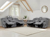 Grosvenor Grey 3+2 Tech Recliner Sofa Set – Electric - Luminex FurnitureSofasgts_grey_3+2