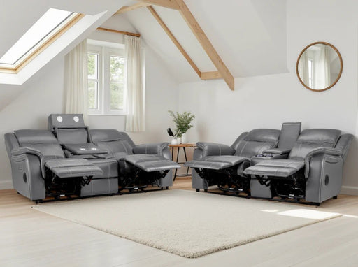 Grosvenor Grey 3+2 Tech Recliner Sofa Set – Electric - Luminex FurnitureSofasgts_grey_3+2