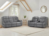 Grosvenor Grey 3+2 Tech Recliner Sofa Set – Electric - Luminex FurnitureSofasgts_grey_3+2