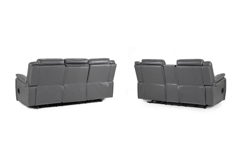Grosvenor Grey 3+2 Tech Recliner Sofa Set – Electric - Luminex FurnitureSofasgts_grey_3+2