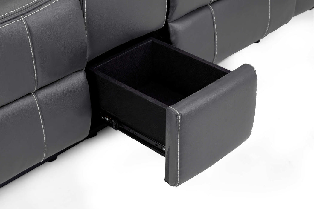 Grosvenor Grey 3+2 Tech Recliner Sofa Set – Electric - Luminex FurnitureSofasgts_grey_3+2