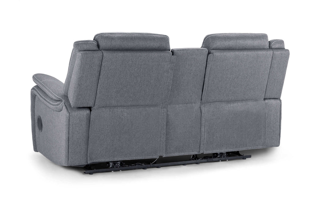 Grosvenor Grey Fabric 2 Seater Tech Recliner Sofa – Electric - Luminex FurnitureSofasgts_grey_fabric_2_str