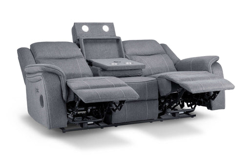 Grosvenor Grey Fabric 3 Seater Tech Recliner Sofa – Electric - Luminex FurnitureSofasgts_grey_fabric_3_str