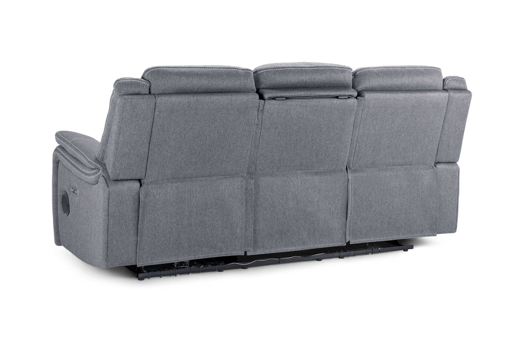 Grosvenor Grey Fabric 3+2 Tech Recliner Sofa Set – Electric - Luminex FurnitureSofasgts_grey_fabric_3+2