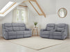 Grosvenor Grey Fabric 3+2 Tech Recliner Sofa Set – Electric - Luminex FurnitureSofasgts_grey_fabric_3+2