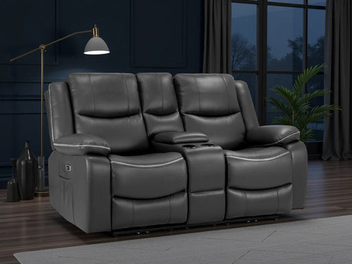 Hadleigh Black 2 Seater Electric Recliner Sofa – Faux Leather - Luminex FurnitureSofasharald_2str_black