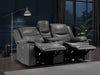 Hadleigh Black 2 Seater Electric Recliner Sofa – Faux Leather - Luminex FurnitureSofasharald_2str_black
