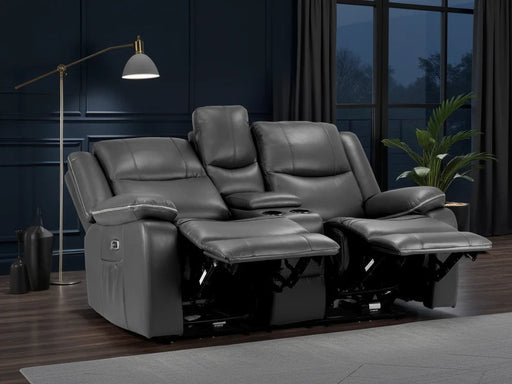 Hadleigh Black 2 Seater Electric Recliner Sofa – Faux Leather - Luminex FurnitureSofasharald_2str_black