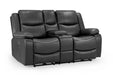 Hadleigh Black 2 Seater Electric Recliner Sofa – Faux Leather - Luminex FurnitureSofasharald_2str_black
