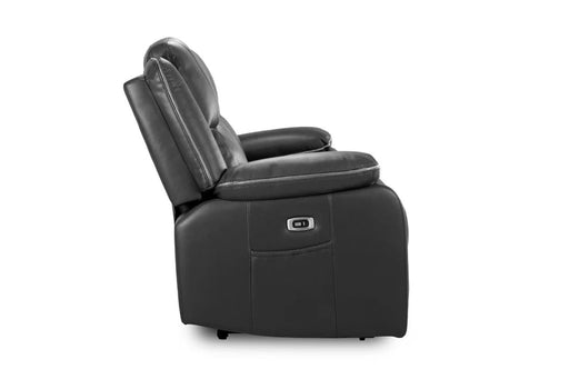 Hadleigh Black 3 Seater Electric Recliner Sofa – Faux Leather - Luminex FurnitureSofasharald_3str_black