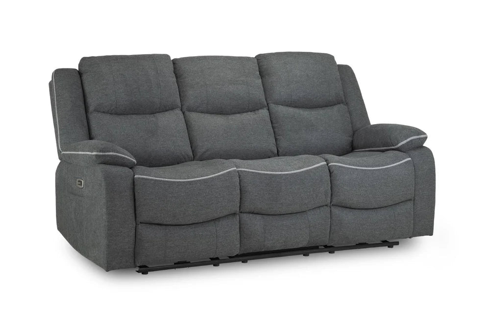 Hadleigh Grey Fabric 3+2 Electric Recliner Sofa Set - Luminex FurnitureSofasharald_3+2_grey_fabric