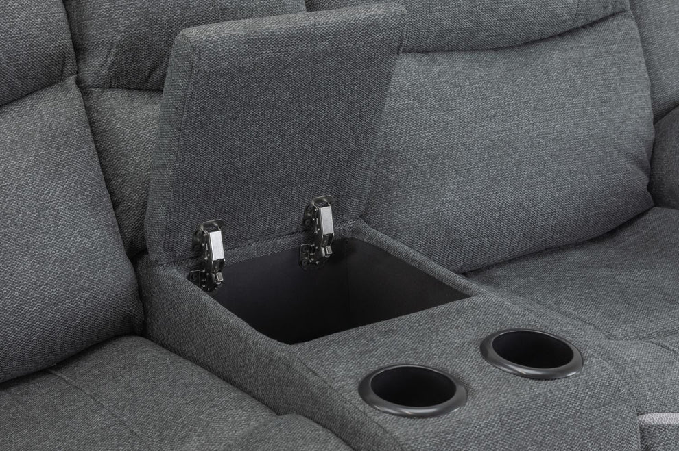 Hadleigh Grey Fabric 3+2 Electric Recliner Sofa Set - Luminex FurnitureSofasharald_3+2_grey_fabric