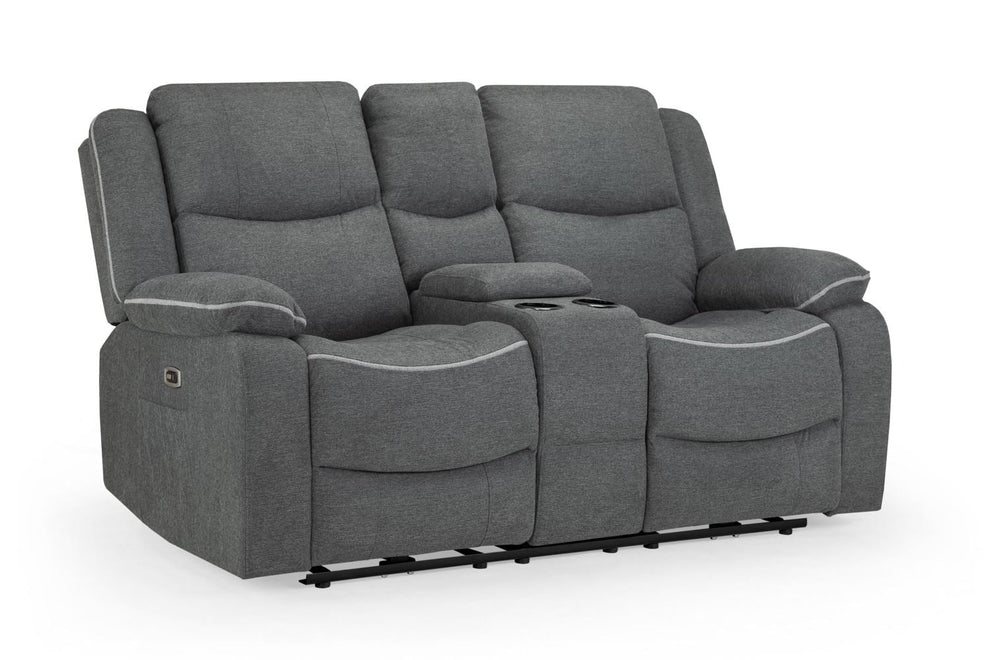 Hadleigh Grey Fabric 3+2 Electric Recliner Sofa Set - Luminex FurnitureSofasharald_3+2_grey_fabric