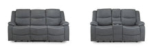 Hadleigh Grey Fabric 3+2 Electric Recliner Sofa Set - Luminex FurnitureSofasharald_3+2_grey_fabric