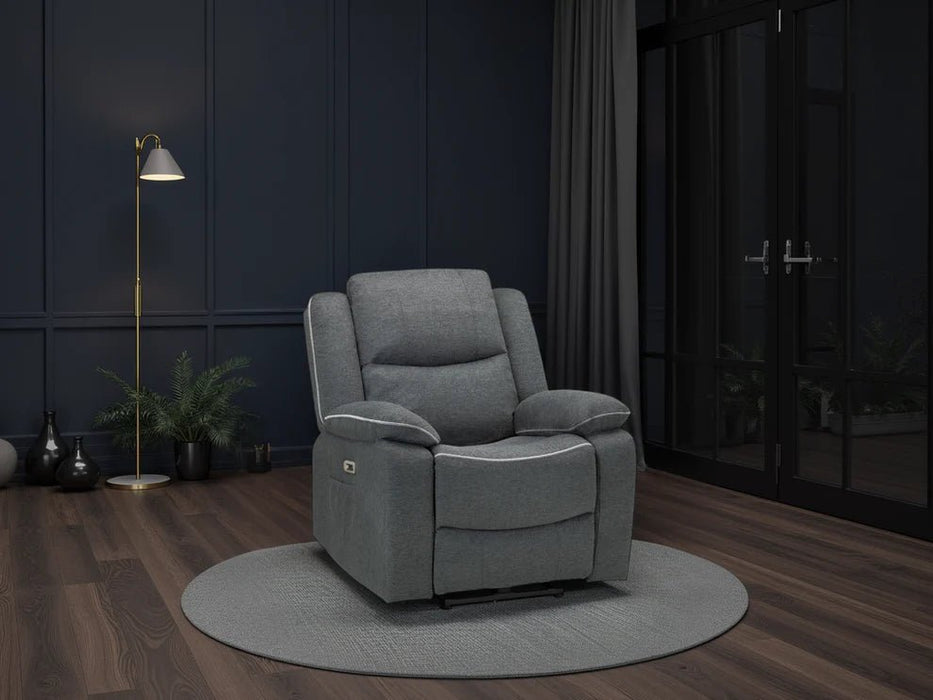 Hadleigh Grey Fabric Electric Recliner Armchair - Luminex FurnitureOccasional Chairsharald_chair_grey_fabric