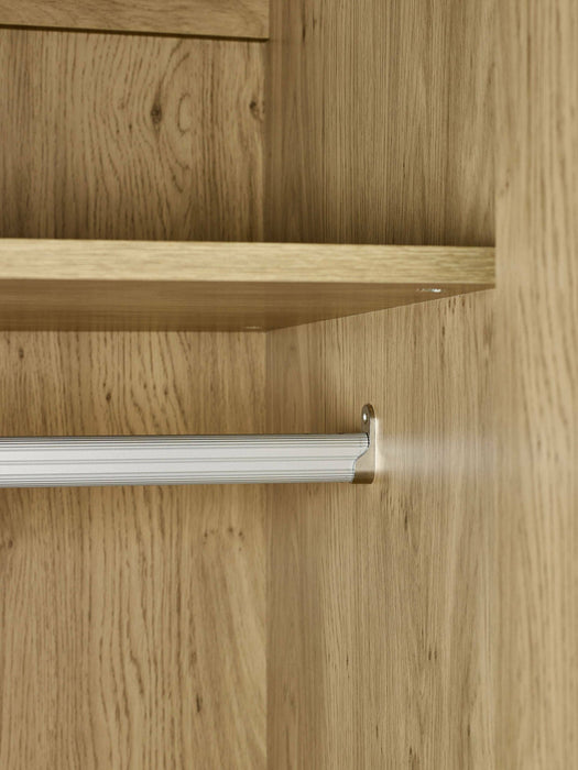 Halden 2 Door Wardrobe Oak - Luminex FurnitureWardrobeING005