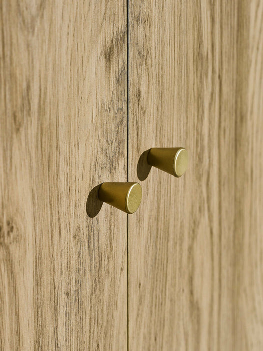 Halden 2 Door Wardrobe Oak - Luminex FurnitureWardrobeING005