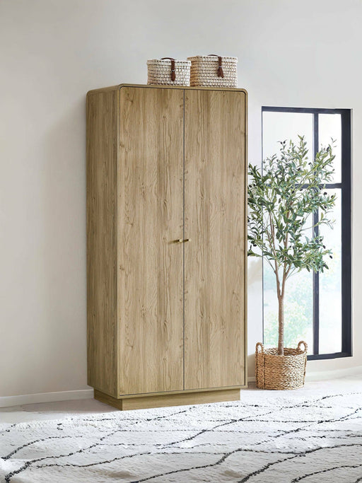 Halden 2 Door Wardrobe Oak - Luminex FurnitureWardrobeING005
