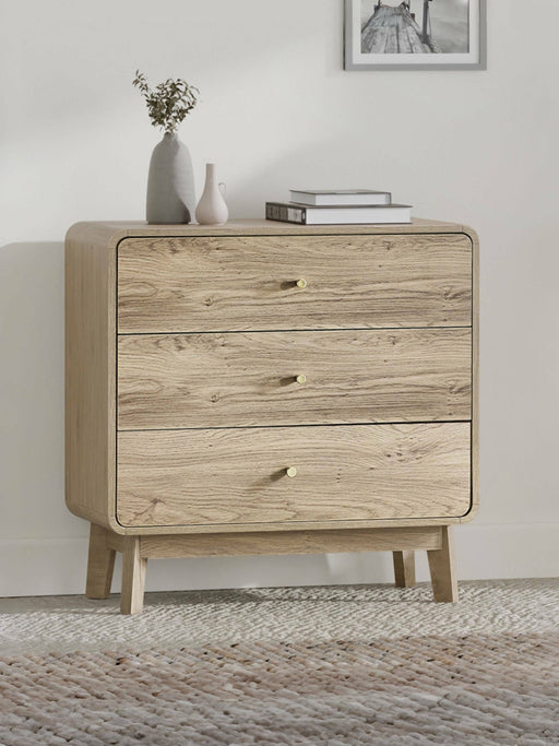 Halden 3 Drawer Chest in Oak - Luminex FurnitureChest of drawersING002