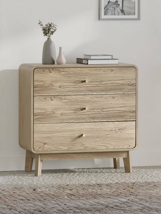 Halden 3 Drawer Chest in Oak - Luminex FurnitureChest of drawersING002