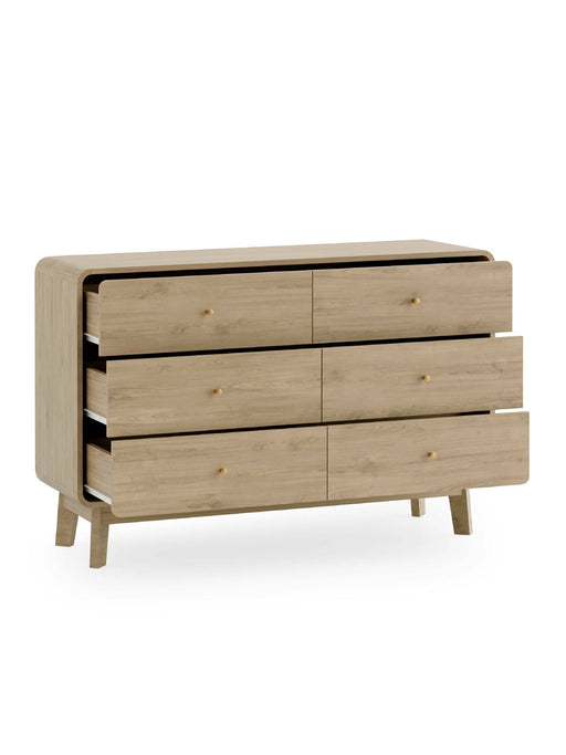 Halden 6 Drawer Dresser in Oak - Luminex FurnitureChest of drawersING004
