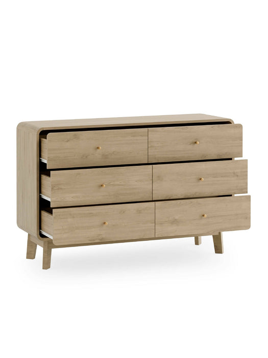 Halden 6 Drawer Dresser in Oak - Luminex FurnitureChest of drawersING004