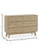 Halden 6 Drawer Dresser in Oak - Luminex FurnitureChest of drawersING004