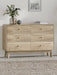 Halden 6 Drawer Dresser in Oak - Luminex FurnitureChest of drawersING004