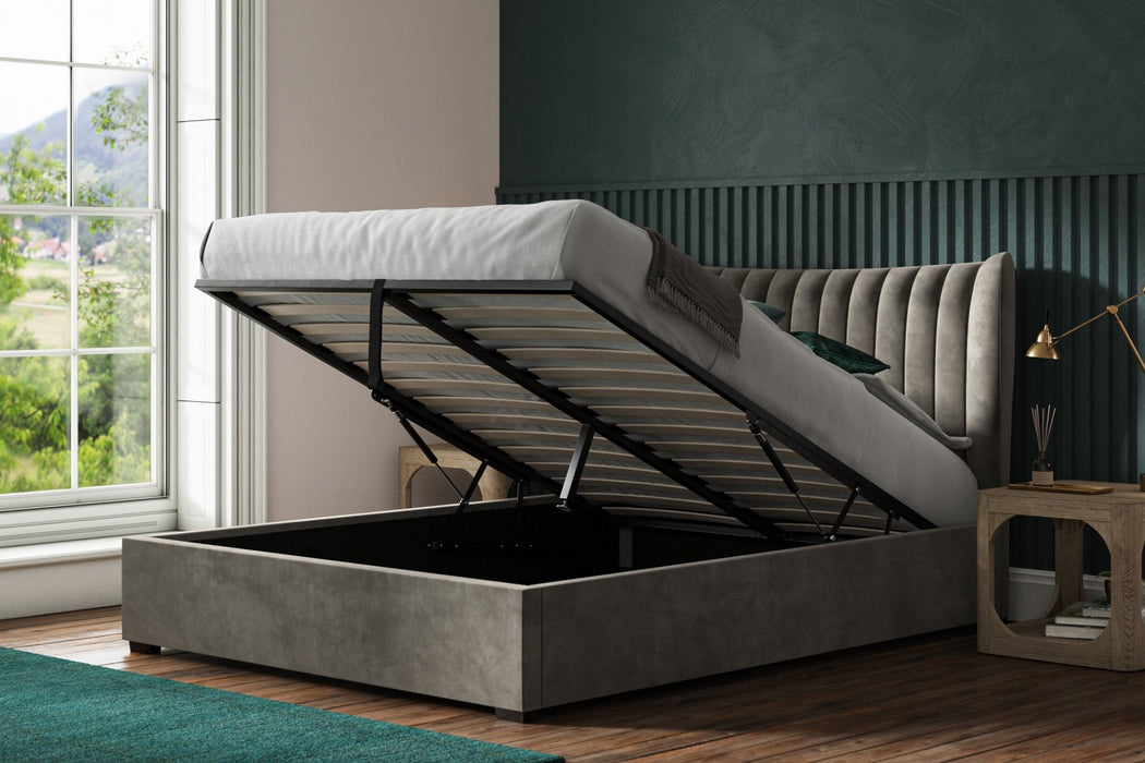 Halston Velvet Ottoman Storage Bed - Luminex FurnitureBedHCMG46