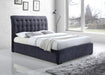 Hamilton Dark Grey Fabric Bed - Luminex FurnitureBedHAMIL46DGREY