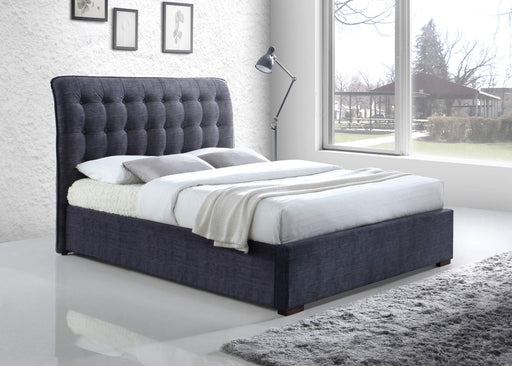 Hamilton Dark Grey Fabric Bed - Luminex FurnitureBedHAMIL46DGREY