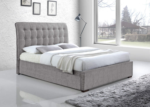 Hamilton Light Grey Fabric Bed - Luminex FurnitureBedHAMIL46LGREY