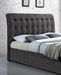 Hamilton Light Grey Fabric Bed - Luminex FurnitureBedHAMIL46LGREY