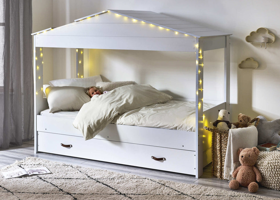 Hampden Low Sleeper Hut Bed with Storage – White - Luminex FurnitureLow SleepersHAZ001