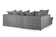 Hampton Grey Jumbo Cord Left Hand Corner Sofa – Modern Fabric Comfort - Luminex FurnitureSofasharley_jumbo_sofa_grey_left_hand_facing_corner