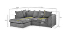 Hampton Grey Jumbo Cord Left Hand Corner Sofa – Modern Fabric Comfort - Luminex FurnitureSofasharley_jumbo_sofa_grey_left_hand_facing_corner