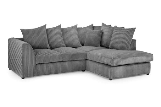 Hampton Grey Jumbo Cord Right Hand Corner Sofa - Luminex FurnitureSofasharley_jumbo_sofa_grey_right_hand_facing_corner