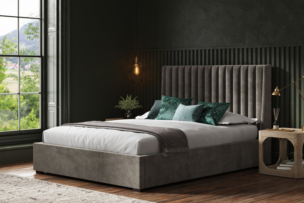 Harlington Velvet Ottoman Storage Bed - Luminex FurnitureBedBRMG46