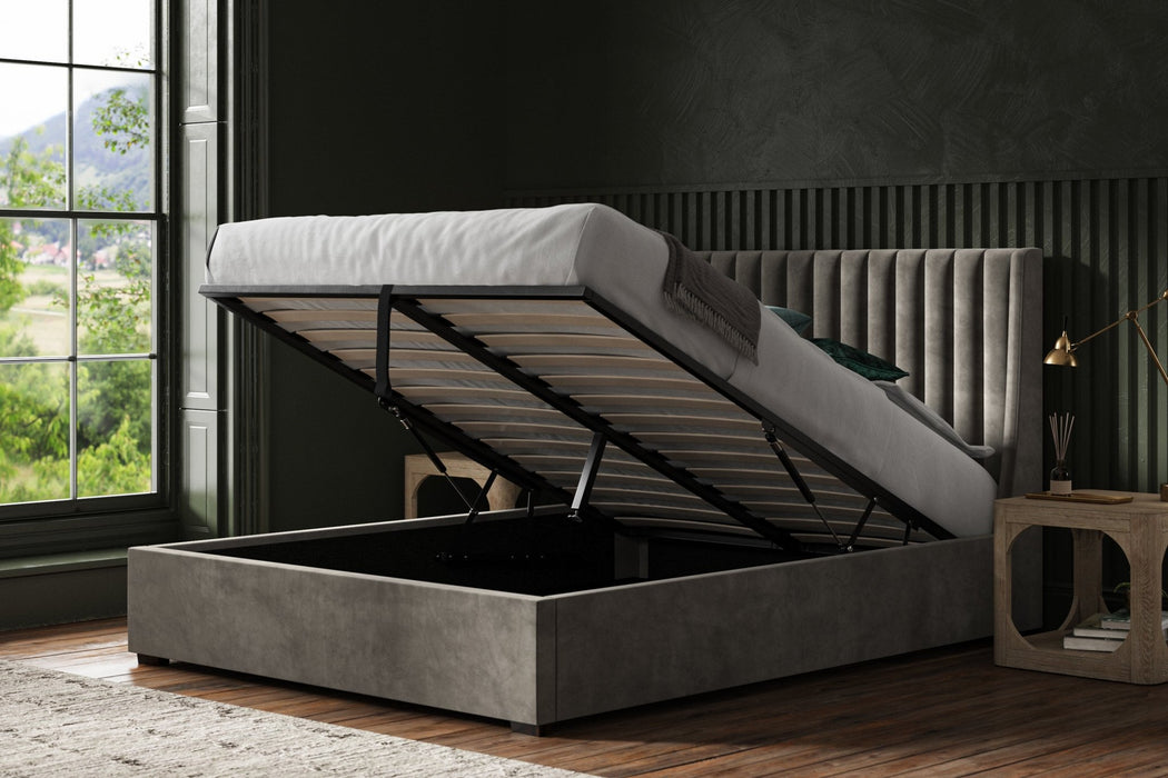 Harlington Velvet Ottoman Storage Bed - Luminex FurnitureBedBRMG46